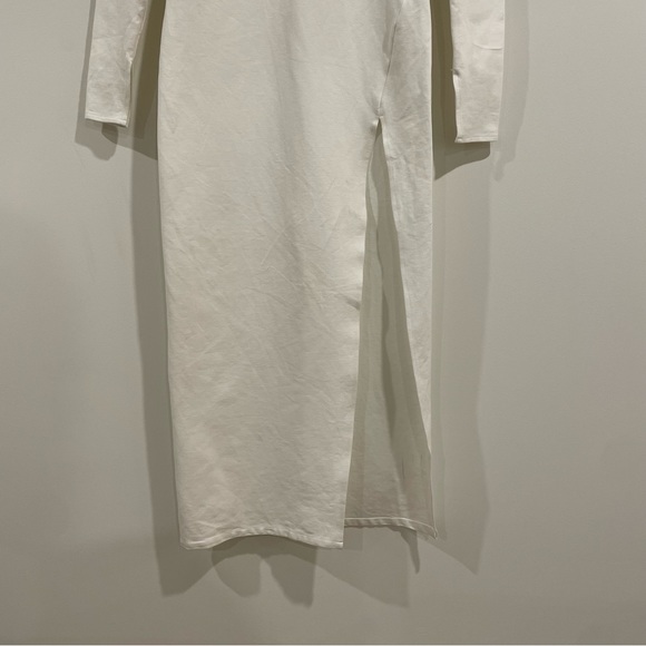 Nonchalant label long sleeve turtle neck maxi dress sz small high slit stretchy - Picture 3 of 5